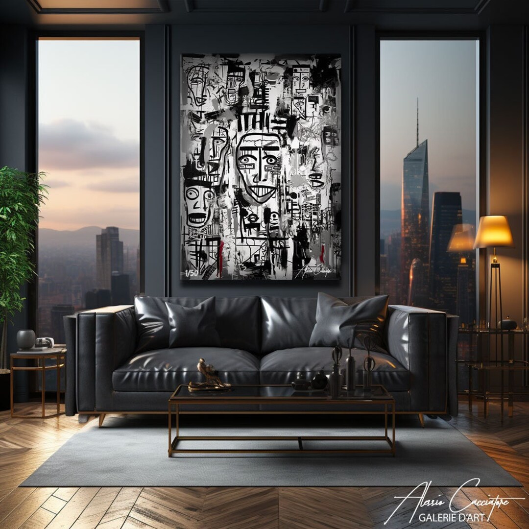 Street Art Painting on Canvas, Graffiti Wall Art Canvas, Street Art