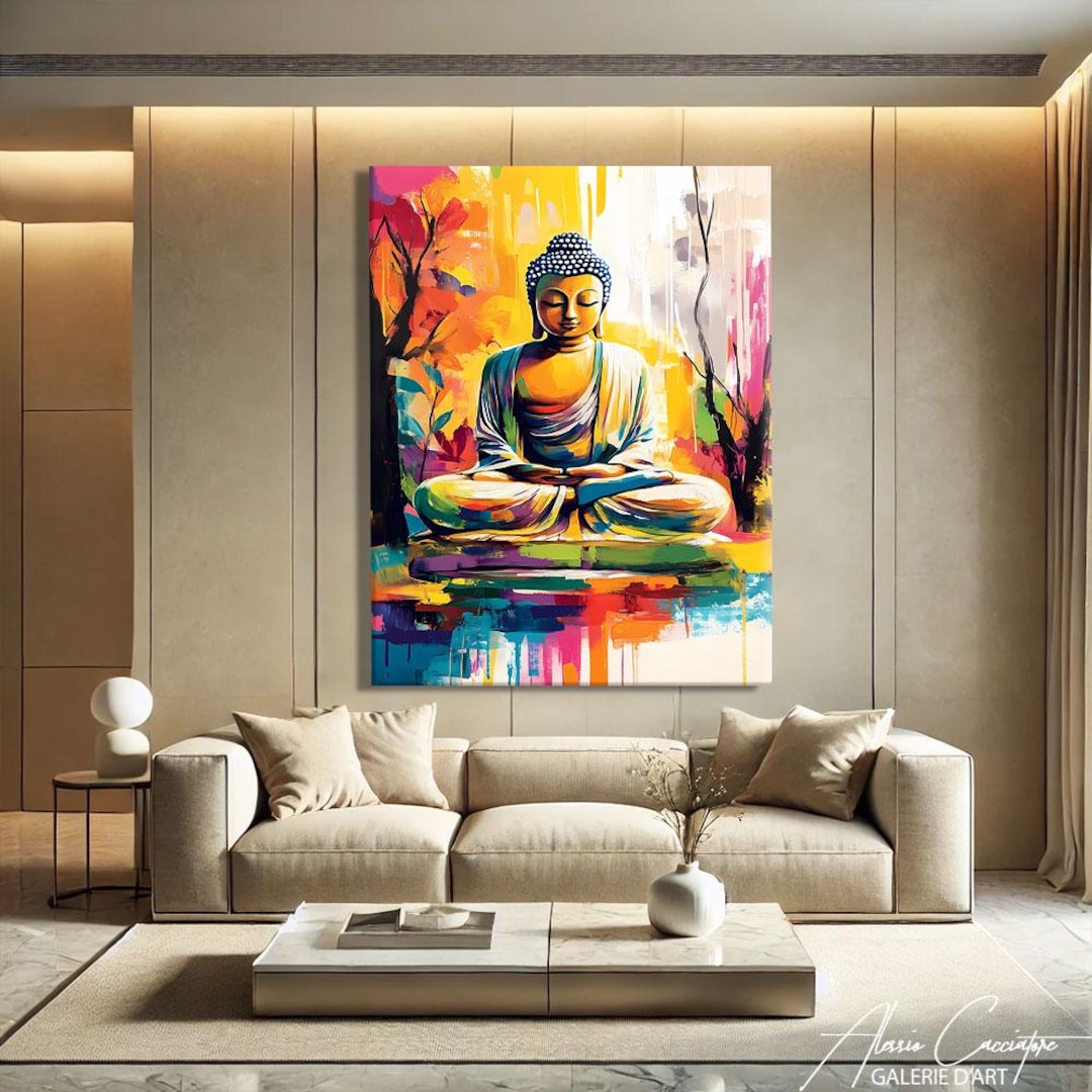 Buddha Prints, Modern Buddha Art Print, Buddha Wall Art Canvas, Buddha ...