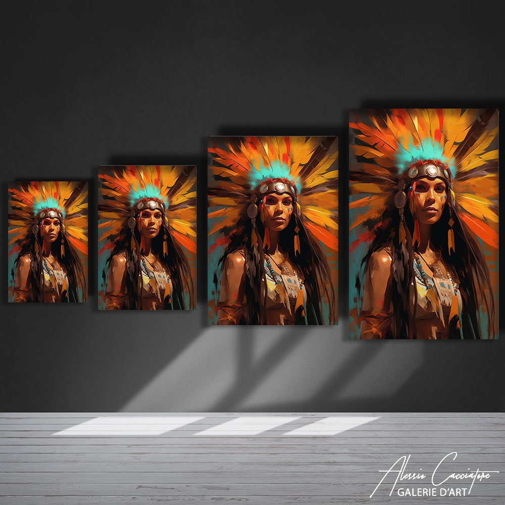 Native American Decor Indian Wall Art Decor Modern Pop Art - Etsy