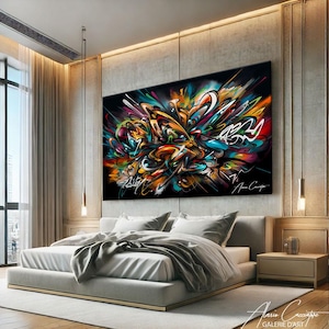 Graffiti Art Original, Street Art Canvas, Urban Painting, Graffiti Wall Art Canvas, Graffiti Street Art Prints, Urban Art Prints Decoration