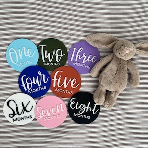 13 targhe/biglietti per le tappe mensili del bambino