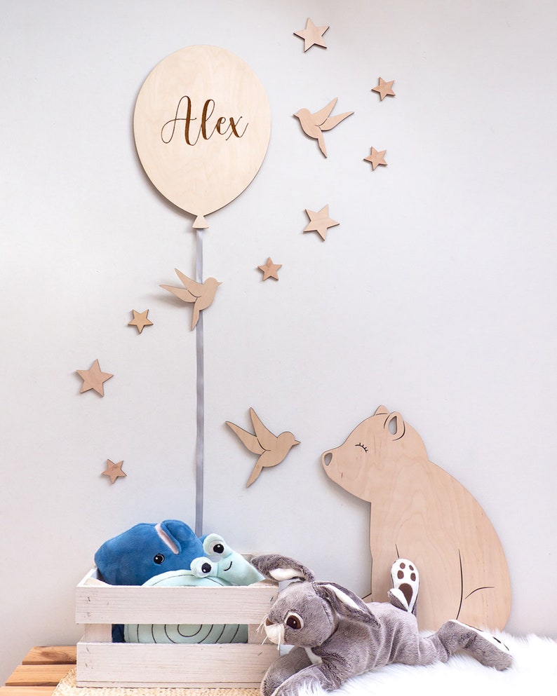 Balloon with nam, Personalized kids room decoration