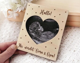 Ultrasound Picture Frame, Pregnancy Announcement, New Baby Keepsake, Grandparents Surprise, Ultraschallbild Schwangerschaft Bilderrahmen