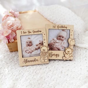 Cornice portafoto magnetica personalizzata, ricordo personalizzato con foto del bambino, regalo per la festa dei nonni