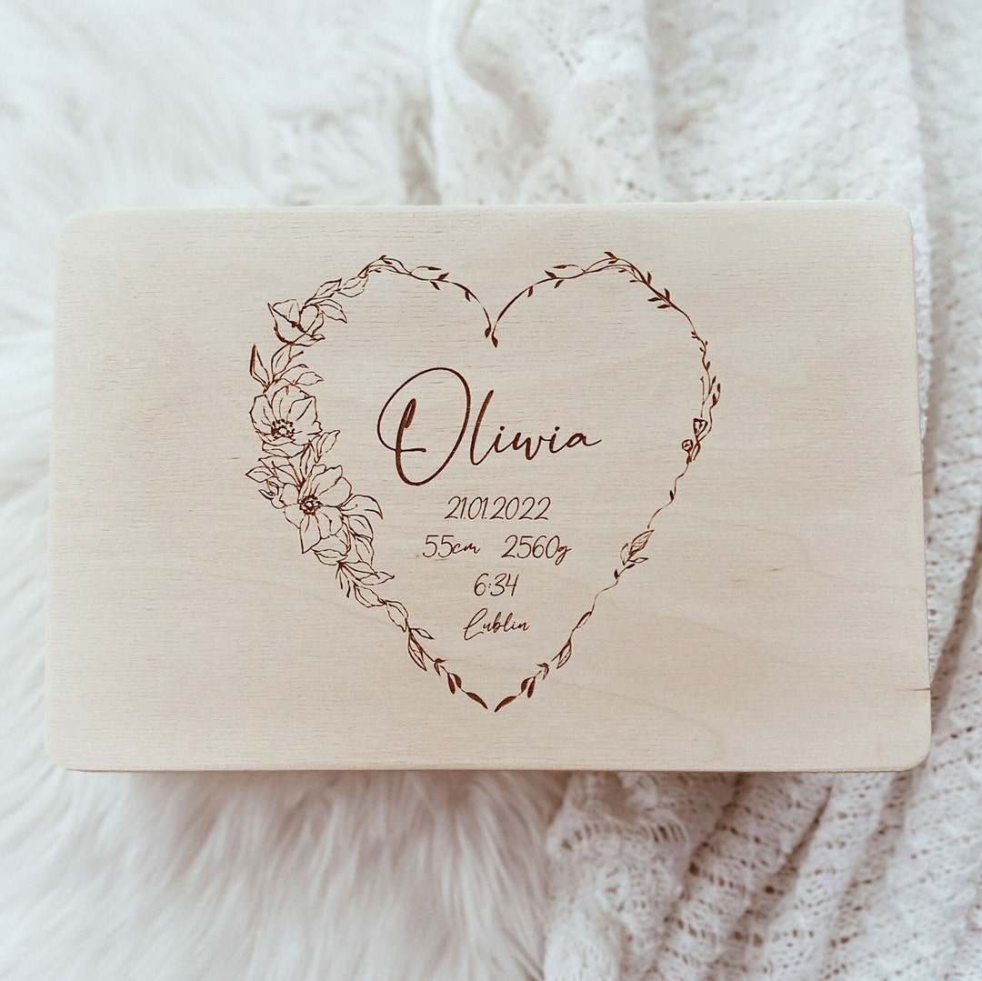 Custom Baby Keepsake Box Newborn Keepsake Box Baby Memory Etsy