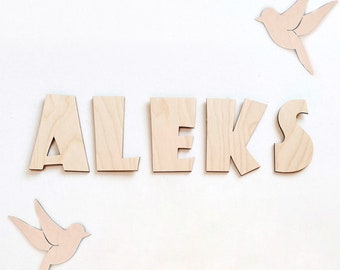 Lettre en bois, décoration murale, oeuvre d'art mural pour chambre de bébé, déco pour chambre de bébé, Buchstabe aus Holz, Wanddeko, Kinderzimmerdekoration, Dekorationen Kinder