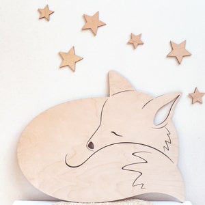 Holz Fuchs für Kinderzimmer, Kinderzimmer Tier Dekoration, Holz Tier Dekor, Kinder Schlafzimmer Dekor, kinderzimmer Dekoration