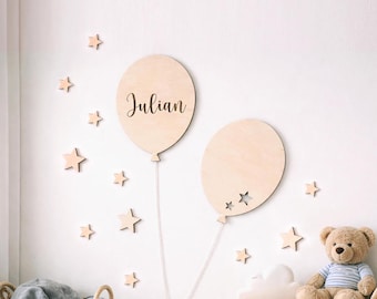 Custom Balloon Name Sign, Personalized Baby Room Decoration, Nursery Wall Art
