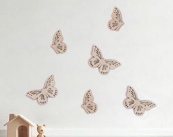 Decorazione da parete a farfalla, Farfalle in legno, Decorazione da parete per l'asilo nido, Kinderzimmer, Babyzimmer Wanddekor, Holzschmetterlinge, Schmetterlinge