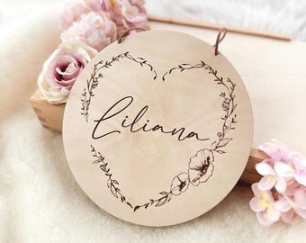 Personalized Name Plaque, Custom Baby Room Sign, Nursery Wall Decor, Namensschild