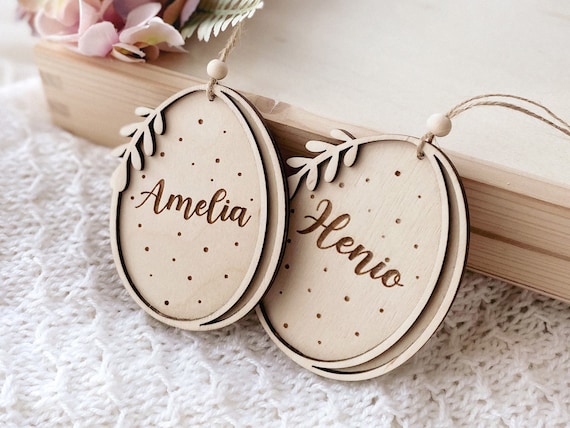 Personalized Easter Egg with Name, Custom Wooden Basket Decoration, Easter Pendant , Osteranhänger, Osterei Personalisiert, Ostergeschenk