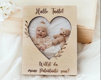 Godparent Proposal Frame, Will You Be My Godmother, Willst du Meine Patentante Sein, Patenonkel Fragen, Pateneltern Geschenk Personalisiert