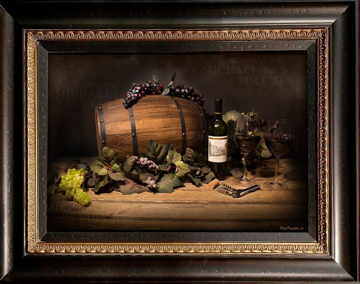 Wine Barrel Canvas Art Print Italian Restaurant Wall Hanging Etsy