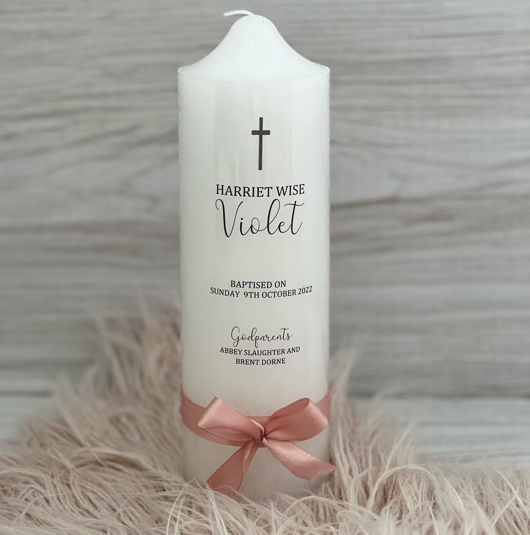 Baptism Candle Personalised Etsy Australia