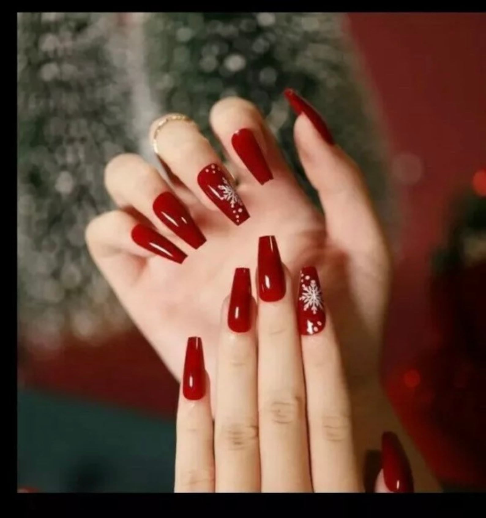 Snowflake Christmas Press on Nails With Glue20-24nails/box - Etsy