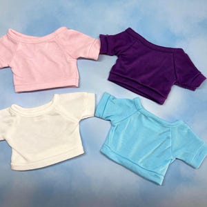 Small T-shirts - Personalized Embroidered T-Shirt - Plain T-shirt - Plushie clothing - Stuffed animal clothing - For 10&quot; to 12&quot; Plushie