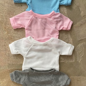 Plain T-shirt - Embroidered T-shirt - Custom T-shirt - Plushie clothing - Stuffed animal clothing - For 12&quot; to 16&quot; teddy bear