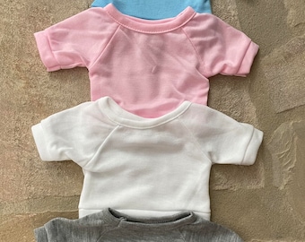 Plain T-shirt - Embroidered T-shirt - Custom T-shirt - Plushie clothing - Stuffed animal clothing - For 12" to 16" teddy bear