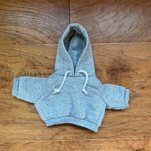 Personalized Teddy Bear Hoodie - Plain Hoddie - Embroidered Hoodie - Plushie Clothing- Stuffed animal Clothing - For 12&quot; to 16&quot; Plushie