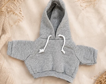Personalized Teddy Bear Hoodie - Plain Hoddie - Embroidered Hoodie - Plushie Clothing- Stuffed animal Clothing - For 12" to 16" Plushie