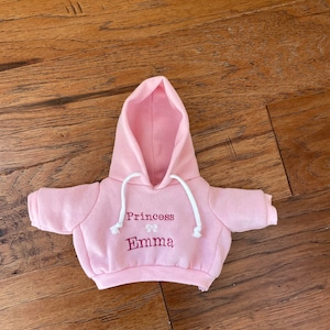 Personalized Hoodie - Plain or Embroidered Hoodie - Custom Hoodie - Plush Clothing - Stuffed Animal Clothing- For 12&quot; to 16&quot; Plushie.