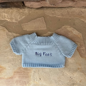 Personalized Knit sweater - Embroidered Sweater - Custom Sweater - Plushie clothing - Stuffed animal clothing - For 12&quot; to 16&quot; Plushie.