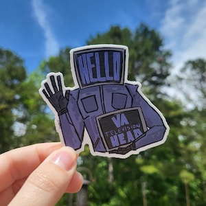 Virginia TV Head Cryptid Original Vinyl Sticker