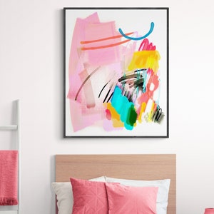 Colorful Abstract Painting: Vibrant Home Decor Wall Art (Digital Download)