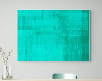 Mint Green Abstract Art Print: Turquoise Painting (Digital Download)