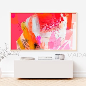 Bright Pink Abstract Art for Samsung Frame TV (Digital Download)