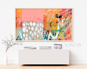 Abstract Samsung Frame TV Art: Colorful Digital Download