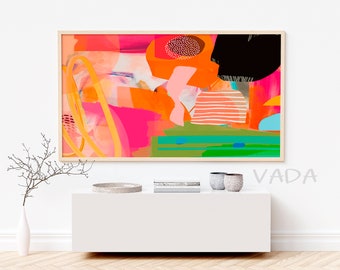 Samsung Frame TV Art, Colorful multicolor digital art for Samsung TV, Digital Download for Samsung Frame, Digital abstract art Frame TV Art