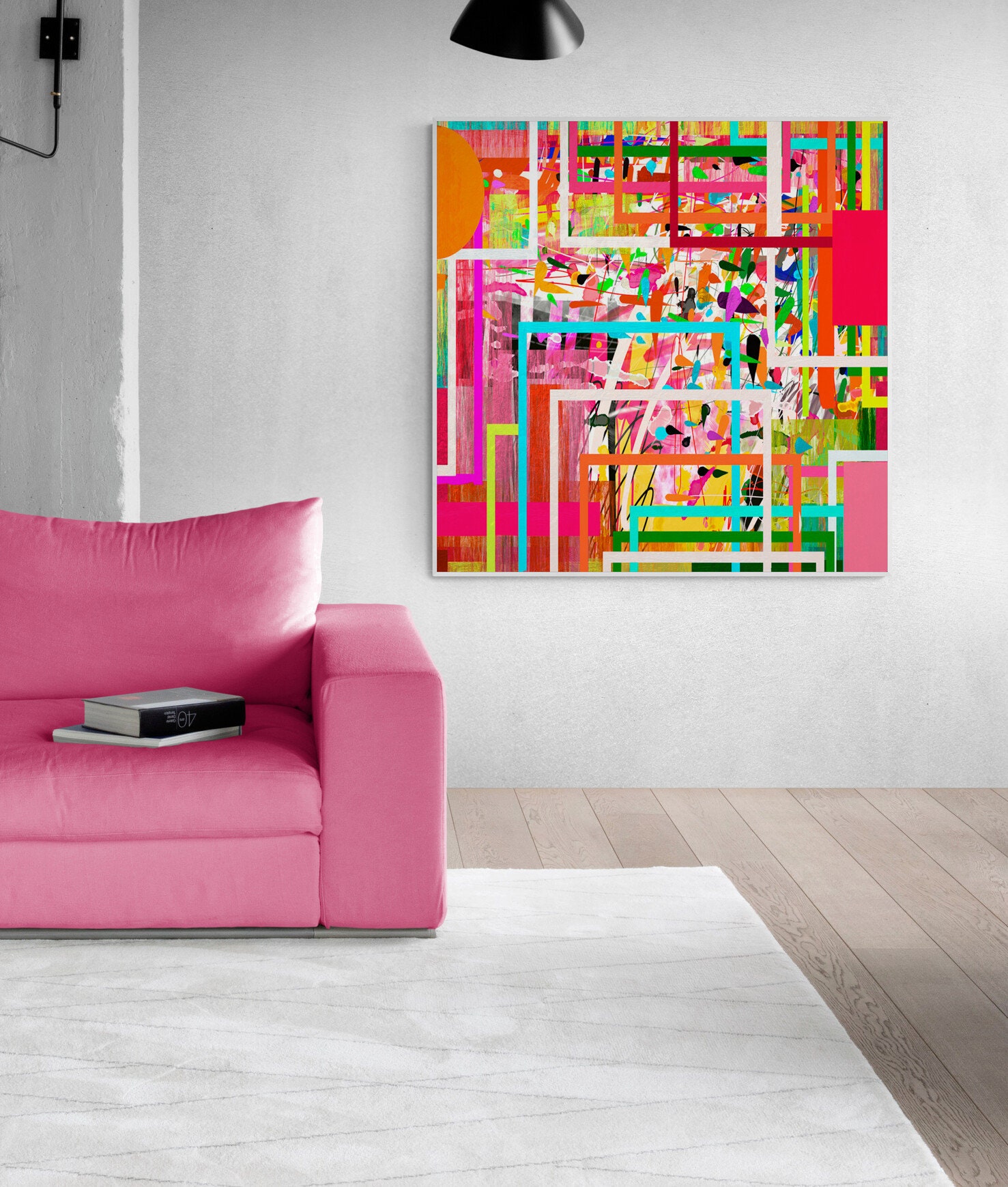 Printable Abstract Art, Colorful Abstract Painting, Digital Download