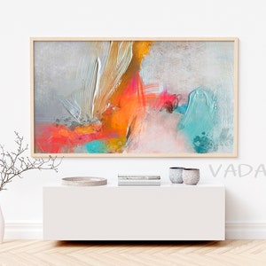 Frame TV Art, Brush stroke abstract art, Samsung TV, Digital instant Download, Modern abstract painting