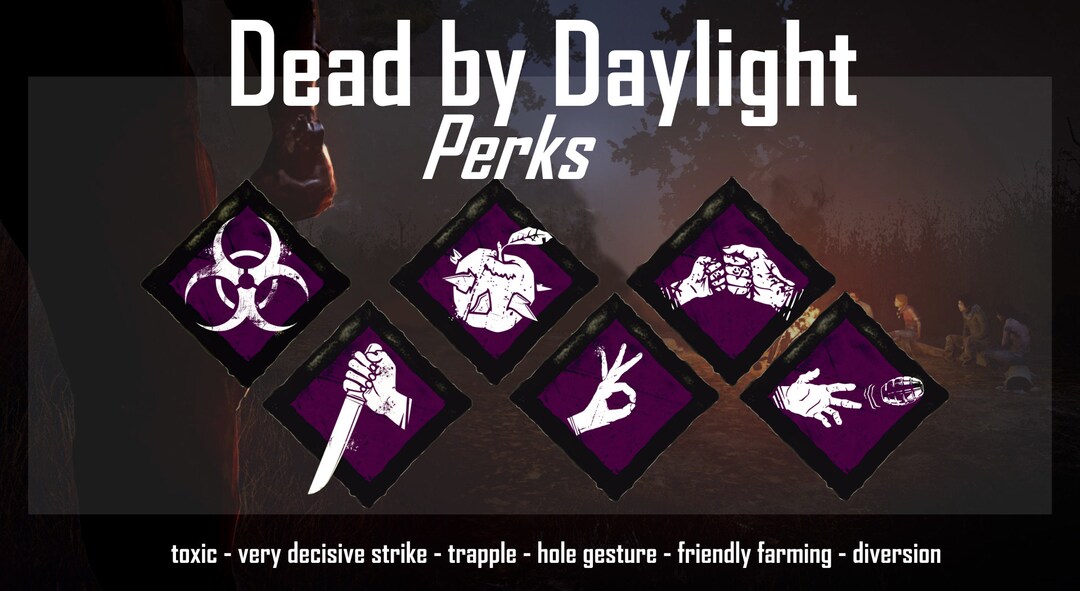 Dead by Daylight Perks Png Files Etsy