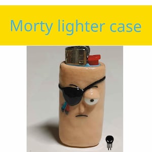 Polymer clay lighter case: Morty