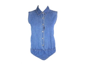 Denim Bodysuit - Etsy
