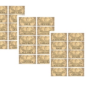 Customizable Apothecary Style Spice Jar Labels - Printable Digital Download