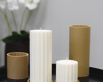 Cylindrical Pillar Candle Molds: DIY Candle Making Supplies