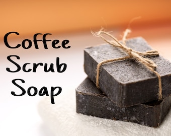 Coffee Scrub Soap, Organic Exfoliant, Narural Soap, Vegan Soap, Handmade Soap Bar, Cold Process Soap, Craft Soap Bar, Coffee Lover Gift