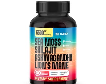 Superfood Gummies: Shilajit, Ashwagandha, Sea Moss, Lion’s Mane - Raspberry Watermelon