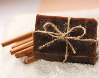 Coffee Cinnamon Soap Bar, Handmade Soap Bar, Herbal Soap, Craft soap Bar, Natura Exfoliant, Organic soap, Coffee Lover Gift