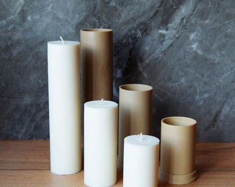 Mold for Pillar Candle, diameter 6cm/2.36&#39;&#39;, Molds for Candle making, Tall Pillar Candle Mold, Molds for Wedding Candles, candle Vessel Mold