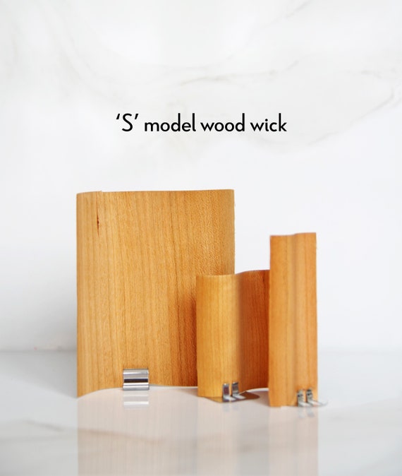 Wooden Candle Wick S Model Natural Wood Wick Candle Material Special Cut S  Model Wooden Candle Wick 