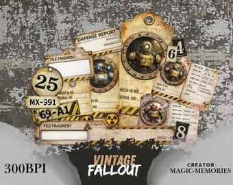 Fallout Terminal Papercraft Digital Papers