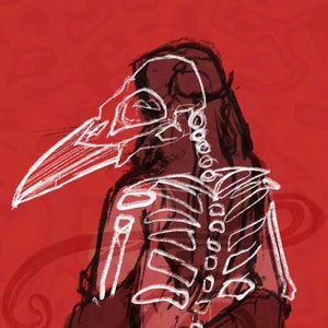 Bones - Original Art Print