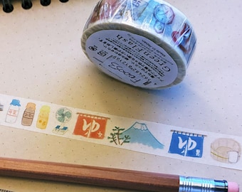 Japanese Onsen & Sento Bath House Washi Tape F00053