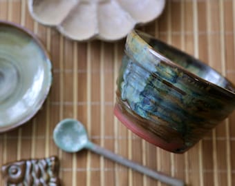 Shannon's Handmade Pottery Tea Cup ~ The Earth's Embrace Set SH00302