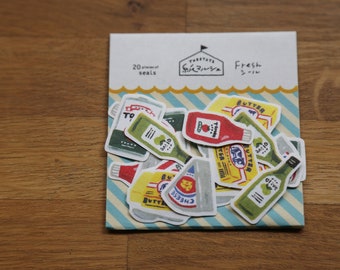 Japanese Washi Paper Flake Sticker - Seasonings
