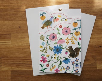 Birthday Greeting Card ~ Hide & Seek (Squirrel)  by Aiko Fukawa